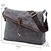 Kemy's Waxed Canvas Messenger Bag Mens Womens Canvas Crossbody Satchel Bags for Women Foldover Over the Shoulder Bag Vintage Leather Genuine Waterproof Large Gray Easter Gift