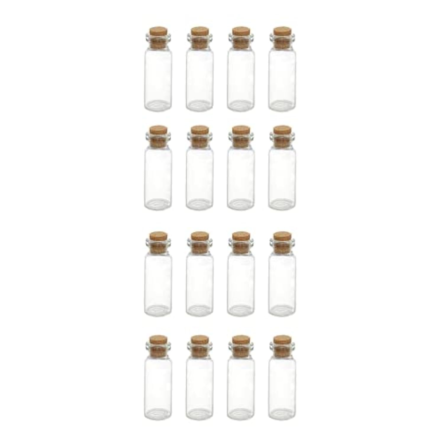 WYAN 16Pcs 10ML mini glass bottle,mini glass bottles with cork,shot bottles wedding favours,for DIY Arts Crafts Decoration
