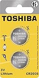 TOSHIBA CR2025 3V Lithium Coin Cell Child Resistant