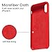 TORRAS [Love Series iPhone X Case 2017 (ONLY), Liquid Silicone Gel Rubber Shockproof Case Soft Microfiber Cloth Lining Cushion Compatible with iPhone X (2017), Red