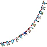 Sonic the Hedgehog 'Happy Birthday' Multicolor Jointed Banner, 6.25 ft. (1 Count) - Perfect for Indoor & Outdoor Celebrations
