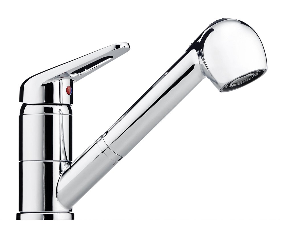 Franke 115.0347.111 Chromed Kitchen Sink Tap with Pull-Out Spray Spout from Prince II - Grey