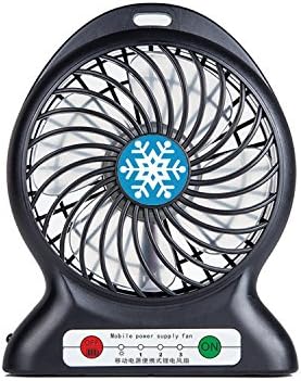 Portable Fan Mini Usb Rechargeable Fan With 2600mAh Power Bank and Flash light,for Traveling,Fishing,Camping,Hiking,Backpacking,BBQ,Baby Stroller,Picnic,Biking,Boating (Black)
