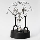 PROW Creative Fan Shaped 3 Ball Magnetic Battery Powered 360° Never-Stop Bilateral Rotation Physical Swing Toy Newton's Cradle Simple Furniture Decoration