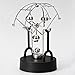 PROW Creative Fan Shaped 3 Ball Magnetic Battery Powered 360° Never-Stop Bilateral Rotation Physical Swing Toy Newton's Cradle Simple Furniture Decoration