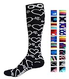 Compression Socks (1 pair) for Men & Women by INFINITY - BEST for Running, Nurses, Shin Splints, Flight Travel, & Maternity Pregnancy - Boost Athletic Stamina & Recovery (Cupid, S/M)