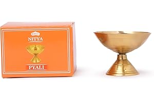 Shubhkart Handmade Solid Brass Indian Oil Lamp Pyali Diya for Puja & Other Religious Rituals | Home Décor, Office & Temples | Festive Gifts (Large)
