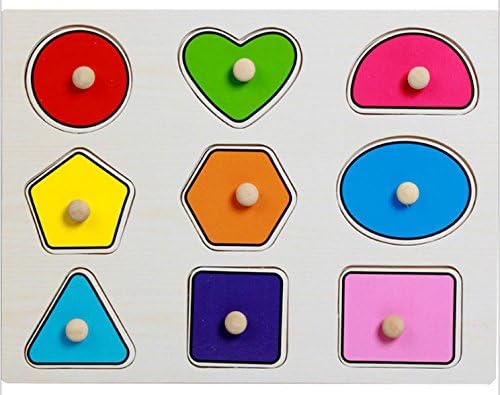 WELLSKEY Wooden Peg Puzzles (Forms)