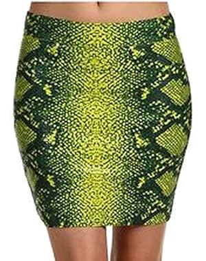 BCBGMaxAzria Women's Sequin Snake Stretch Knit Skirt Green XS