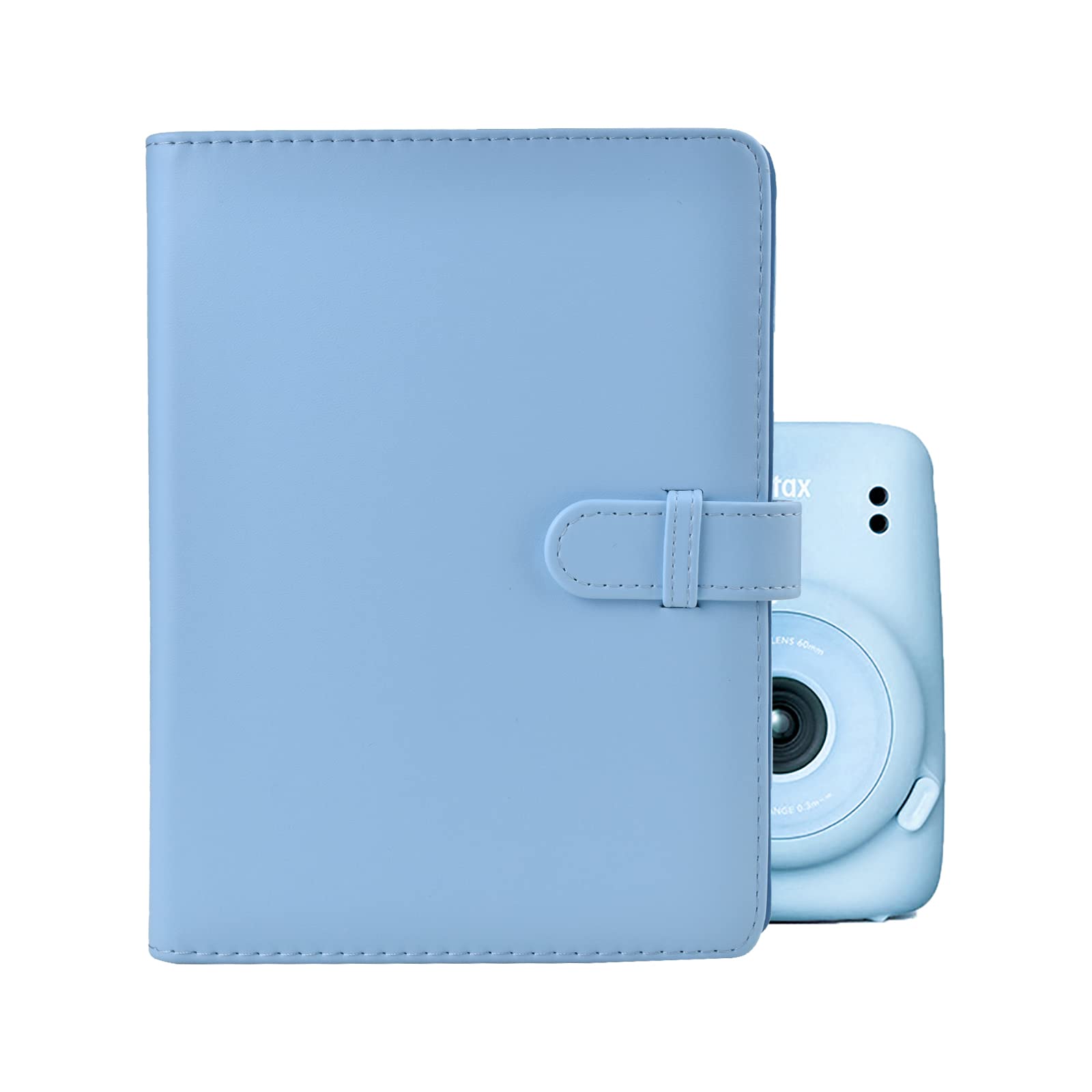 MUZIRI KINOKOO 256 Pockets Photo Album for 3-inch Film Fuji Instax Mini EVO/Mini 12/11/9/8/7+/25/90 Camera Photo PU Leather Album Blue