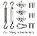 LOVE STORY Hardware Kit 6 Inches Stainless Steel for Triangle Sun Shade Sail Installation