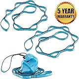 Aerial Yoga Hammock Daisy Chains - Yoga Swing Rope - Yoga Hanging Trapeze Extension Straps - Height Adjustable Nylon Chain Best for Antigravity Yoga Inversion - Home Indoor Outdoor Mount Ropes