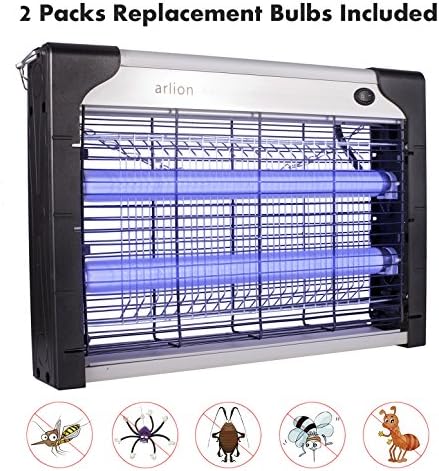 arlion Bug Zapper 20W Electronic Indoor Insect Killer with 2 Free Replacement Bulbs