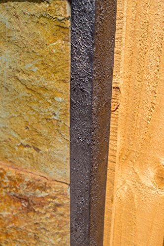 Kenroy Home 51034SLBL Triptych Indoor/Outdoor Wall Fountain with Light, 37" H, Natural Green Slate/Black Finish - Thumbnail 2