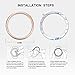 GELISHI Stainless Steel Bezel Ring Compatiable Galaxy Watch 42mm/Gear Sport Bezel Loop Adhesive Cover Anti Scratch & Collision Protector for Galaxy Watch Accessory - Rose Gold