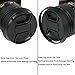 SIOTI Camera Tilted Vented Metal Lens Hood with Cleaning Cloth and Lens Cap Compatible with General Camera Standard Thread Lens(49mm)