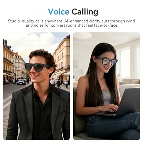 2026 AI Smart Glasses with Camera and Bluetooth,8MP 4K Camera Glasses,Supports AI Voice Control/Photo/Video/Audio Recording,Glasses with 133 Translation,Sunglasses Lenses+Photochromic for Men & Women