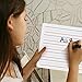 Scribbledo 10 Pack Double Sided Whiteboards Lined Dry Erase Board for Kids Ruled Writing Board Handwriting Practice for Kids Small White Board Dry Erase Boards Lines 9x12 Student 10 Dry Erase Markers