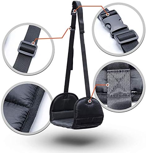 Airplane Travel Foot Rest Hammock, Great Accessory for Long Trips with Unique Base Design for Better Stability – Provides Comfort and Relaxation, Prevents Swelling
