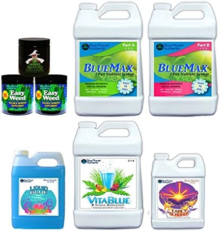 Complete Plant Food Fertilizer Set | BlueMax High Yield System (Regular) | for All Gardens & Plants | Hydroponic Aeroponic Soil Coco Coir | Made in USA
