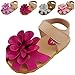 DADAWEN Girls' Closed-Toe Summer Solid Flower Outdoor Sport Casual Sandals(Toddler/Little Kid)
