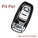 Coolbestda Leather 3Button Smart Key Fob Remote Cover Case Keyless Entry Protector Skin Jacket for Audi A1 A3 A4 A5 A6 A7 A8 Q5 Q7 R8 S5 S7 Q5 RS (Insert Key to Ignition NOT FIT)