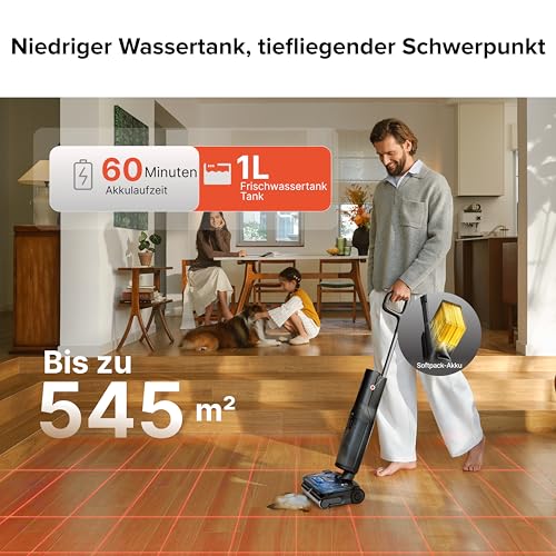 F25 ACE Pro Nass-Trockensauger, 25000Pa, JetFoaming gegen Flecken, Anti-Haar-Verwicklung, 180° Flach-Design, Heißwasser-Selbstreinigung & Heißlufttrocknung