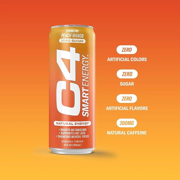CELLUCOR C4 PERFORMANCE & SMART ENERGY DRINK OFFICIAL VARIETY PACK | ZERO SUGAR CARBONATED PREWORKOUT ENERGY | 150+200MG CAFFEINE WITH BETA ALANINE | 4 FLAVORS | 12 FL OZ (12 PACK)