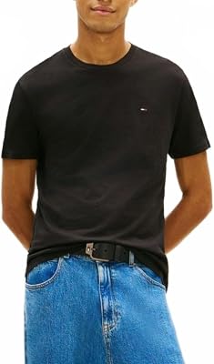 Tommy Jeans Homme Tjm Xslim Jersey Tee Dm0dm04411 T-shirt À Manches Courtes, Noir (Tommy Black), M EU
