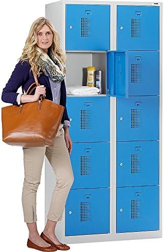 Compartment locker with cylinder lock width 800 mm 10 compartments