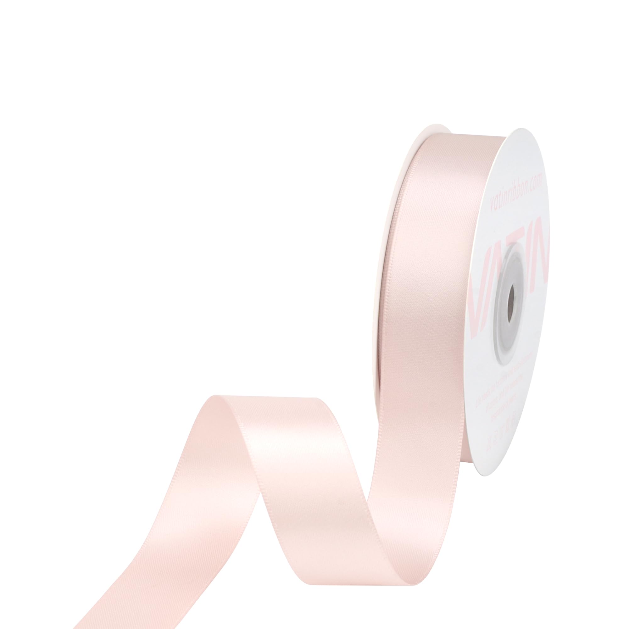 VATIN 22mm Double Faced Polyester Satin Ribbon Sideshow Rose - 23 Metre/Spool, Perfect for Wedding Decor, Wreath, Baby Shower,Gift Package Wrapping and Other Projects