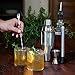 Cocktail Shaker Set by Barmade Supply - 24 Oz stainless steel shaker with built-in strainer, Mixing spoon, Muddler, Double jigger, 2 Liquor pourers - Professional bar accessories kit - Unique gift set