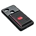 Dockem Card Case for Google Pixel 2 XL - Kickstand Flap with Synthetic Leather and Slim TPU Bumper Wallet Case with Textured Twill Canvas Styling, Elastic Slot for Multiple Cards