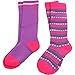 Bridgedale Kids Merino Ski (2 Pack) Socks, Blue/Lime, Small