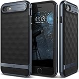 iPhone 7 Case, Caseology [Parallax Series] Modern Slim Geometric Design [Black / Deep Blue] [Textured Grip] for Apple iPhone 7 (2016)