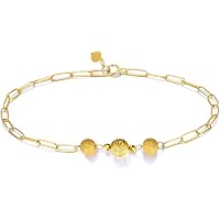 Solid 18k Yellow Gold Filled Ladies Bangle Bracelet – 5mm Wide, 80mm Large Size – Cuban Link Style