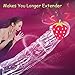 Condom Extender, James Love Crystal Soft Penis Extender Enlarger Sleeve Condom Sexual Delay Ejaculation Toy for Men (Lengthen 70MM) (Clear)