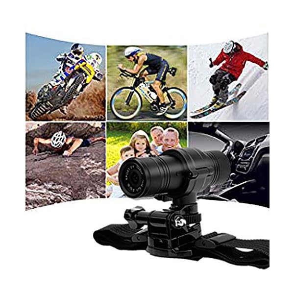 Motorcycle Helmet Kamera, Action Cam für Fahrrad Bike Video Camera 1080P HD Sports Action Camera 120° Wide Angle Camcorder Wasserdicht mit Handle Brackect,32G SD Card – Bild 4