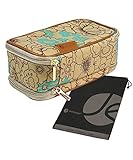 Turquoise Poppy Double-Sided Cosmetic Toiletry and Jewelry Bag Travel Organizer with Bonus Free Travel Pouch