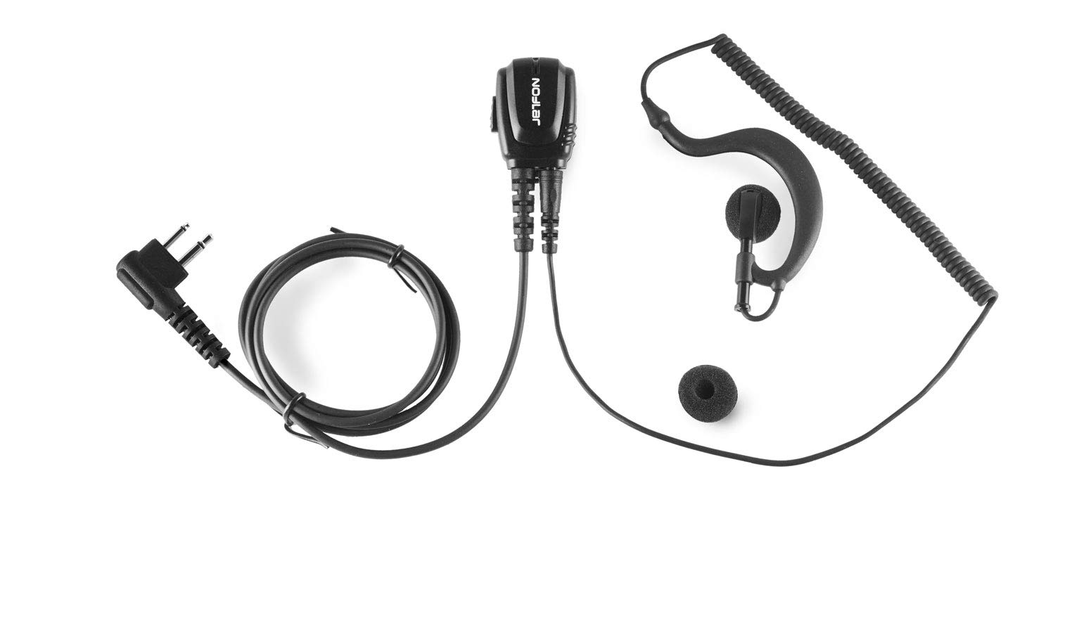 JETFON Micro-Ergonomic Headset Motorola 2 Pins + Earpiece Hook