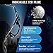 KKUP2U Polarized Sports Sunglasses for Men and Women Cycling, Baseball, Running, Riding, Golf, Fishing, TR91 Frame, 400 UV Protection Glasses -Black Blue