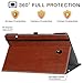 Ztotop Folio Case for Samsung Galaxy Tab S4 10.5 Inch 2018(SM-T830/T835/T837), Leather Folding Stand Cover with Auto Wake/Sleep, S Pen Holder and Multiple Viewing Angles,Brown
