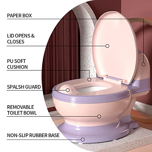 2025 Upgraded Portable Potty Training, Travel Potty For Toddler, Portable Toilet For Kids Foldable, Apply To Seat Emergency Toilet For Camping, Outdoor,Car, Indoor(Pink
