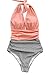 CUPSHE Women's Halter One Piece Swimsuit Keeping You Accompained Swimwear