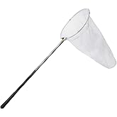 Trasfit Insect and Butterfly Net with 12" Ring, Net Handle Extends to 59 Inches for Adults