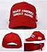 CHUNG Adult Adjustable Trump Hat Cotton Cap Make America Great Again, Red