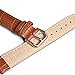 Leather Watch Band with Rose Gold Watch Buckle - Choices of Color & Width (18mm,20mm or 22mm) Genuine Cowhide Interchangeable Strap(20mm,Light Brown)