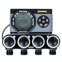 Melnor 53280 4-Outlet Digital Water Timer Simple and Flexible Programming, 4 Zone, 4 Zone