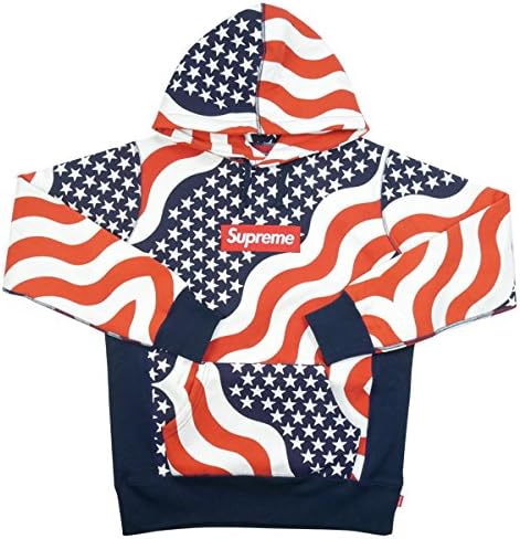 Amazon Supreme シュプリーム 14aw Box Logo Pullover Flag Boxロゴパーカー 赤 M 並行輸入品 トレーナー パーカー 通販