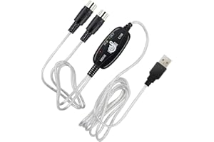 STAHAD USB Midi Cable Keyboard Adapter Cable for Music Editing and Electronic Keyboard Connection